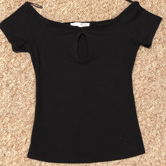 NWOT Express Off Shoulder Keyhole Top - Picture 3 of 6